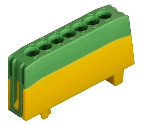 Kalapsínre rögzíthető sorkapocs, 7x16mm2 zöld/sárga PE7-F2 ( 2020267 )